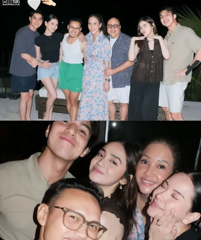 Alyssa dan Syifa juga tampak memamerkan kedekatan mereka dengan Maia. Ketiganya tampil kompak dan serasi bersama pasangan masing-masing. Foto: Instagram