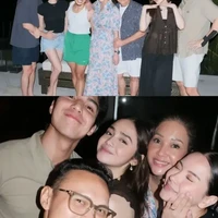 Alyssa dan Syifa juga tampak memamerkan kedekatan mereka dengan Maia. Ketiganya tampil kompak dan serasi bersama pasangan masing-masing. Foto: Instagram