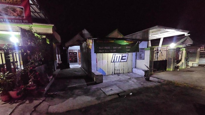 Lokasi pesta miras sambil nonton sound horeg di Desa Gedangan, Kecamatan Kandangan, Kediri.