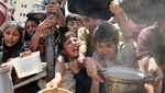 Panci Kosong dan Teriakan Kelaparan Menggema di Gaza