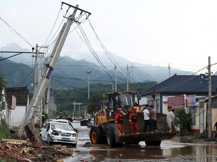Penampakan Sisa-sisa Banjir di Beijing, 30 Orang Tewas