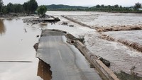 Puluhan jalan dilaporkan telah ditutup. Sementara itu, lebih dari 130 desa kehilangan aliran listrik. REUTERS/Florence Lo
