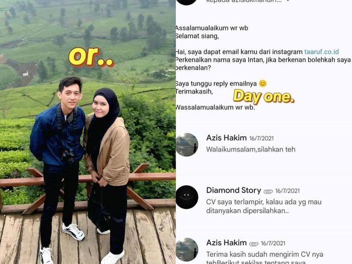 Postingan pasangan yang bertemu melalui taaruf online dan berakhir meikah. Kisah pasangan tersebut langsung viral. Postingan pasangan yang bertemu melalui taaruf online dan berakhir meikah. Kisah pasangan tersebut langsung viral.