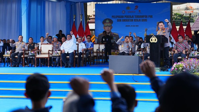 Presiden Konfederasi Serikat Pekerja Seluruh Indonesia (KSPSI), Andi Gani Nena Wea mengapresiasi Kapolri Jenderal Listyo Sigit Prabowo yang peduli terhadap nasib buruh (dok.Polri)