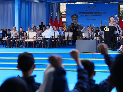 Presiden Konfederasi Serikat Pekerja Seluruh Indonesia (KSPSI), Andi Gani Nena Wea mengapresiasi Kapolri Jenderal Listyo Sigit Prabowo yang peduli terhadap nasib buruh (dok.Polri)