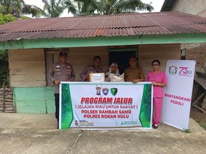 Jalur Polda Riau Hadir Sapa Warga di Desa Terpencil Rokan Hulu