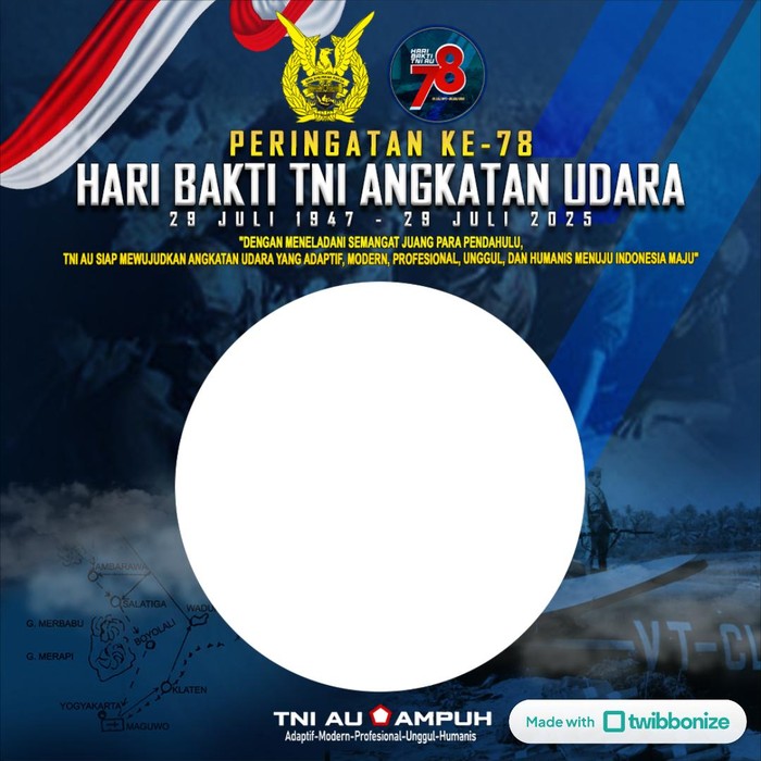 Twibbon Hari Bakti TNI AU 2025