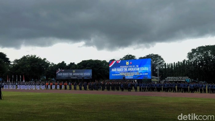 Upacara Peringatan ke-78 Hari Bakti TNI AU yang digelar di Akademi Angkatan Udara (AAU) Yogyakarta, Selasa (29/7/2025).