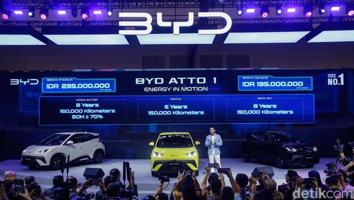 Wujud BYD Atto 1, Mobil Listrik Murah yang Bikin Pasar Mobil Bekas Resah BYD Atto 1 resmi diluncurkan di GIIAS 2025 dengan harga mulai Rp195 juta. Mobil listrik murah ini langsung bikin pasar mobil bekas ketar-ketir.