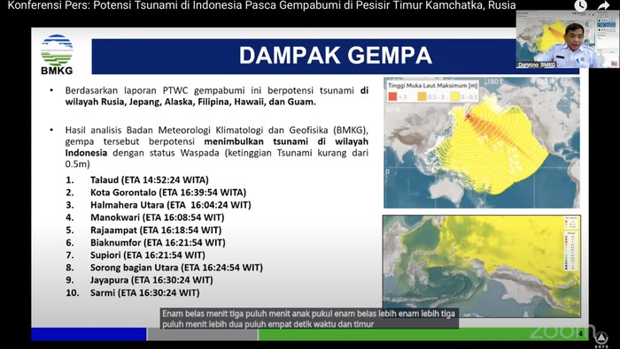 10 Wilayah RI Berpotensi Tsunami Pasca Gempa Rusia