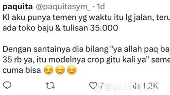 Dia belum tahu aja ada yang jual lebih murah lagi. Foto: X/paquitasym_