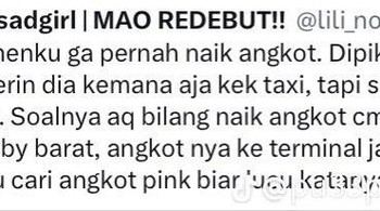 Angkot memang sharing kendaraan, sih. Foto: X/lili_notlili