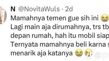 Beli mobil karena sales-nya jago ngomong. Foto: X/NovitaWuls