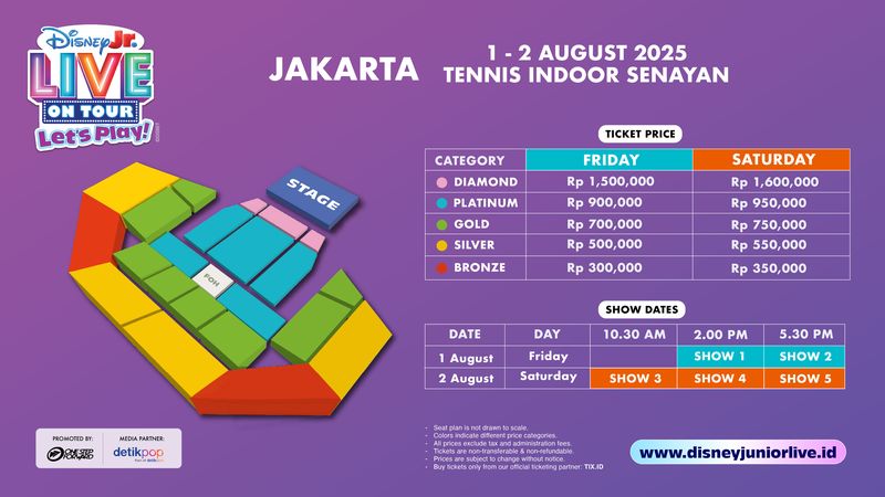 Disney Junior Live on Tour: Lets Play! digelar di Jakarta dan Bekasi.