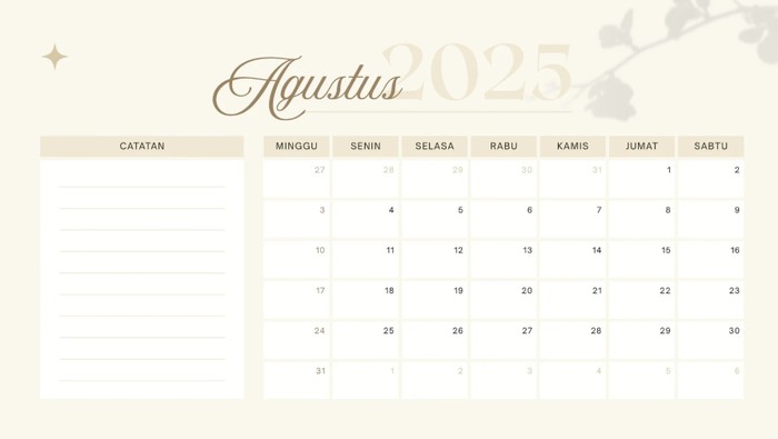 KALENDER AGUSTUS 2025.