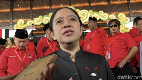 Ketua DPP PDIP Puan Maharani saat ditemui seusai membuka rangkaian Bimtek anggota DPR dan DPRD fraksi PDIP se-Indonesia di The Meru Sanur, Denpasar, Bali, Rabu (30/7/2025). (Foto: Rizki Setyo/detikBali)