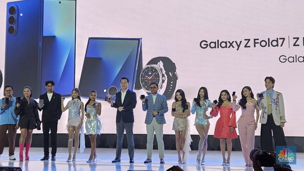 Peluncuran Galaxy Z Fold7 dan Flip7 di PIK, Tangerang, Rabu (30/7/2025). (CNBC Indonesia/Intan Rakhmayanti)