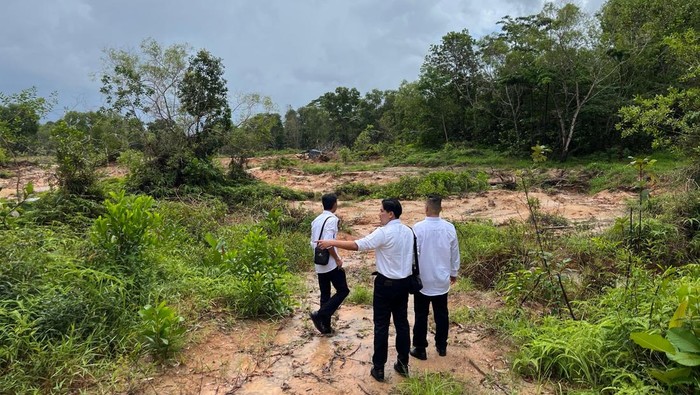 Polisi mendatangi lokasi tambang ilegal di Bangka Tengah
