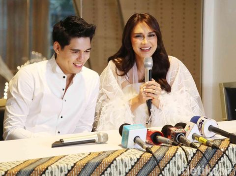 Preskon Resepsi Luna Maya-Maxime Bouttier di Jakarta, Rabu (30/7/2025).