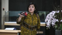 Fiona Handayani dimintai keterangan dalam penyelidikan kasus dugaan korupsi terkait Google Cloud di Kemendikbudristek. Foto: ANTARA FOTO/Hafidz Mubarak A