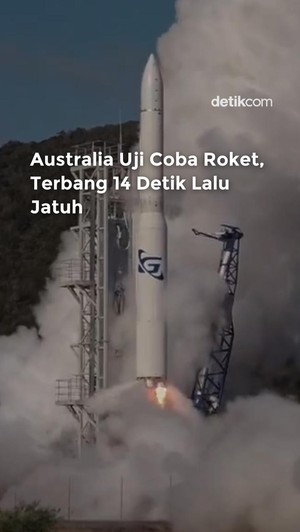 Video: Australia Uji Coba Roket, Terbang 14 Detik Lalu Jatuh