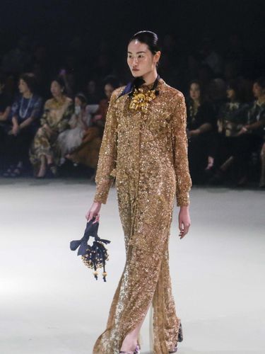 Designer Indonesia, Biyan, menggelar Fashion Show koleksi Spring / Summer 2026 yang berlangsung di Jakarta, Rabu (30/7/2025). Grandyos Zafna/detikcom