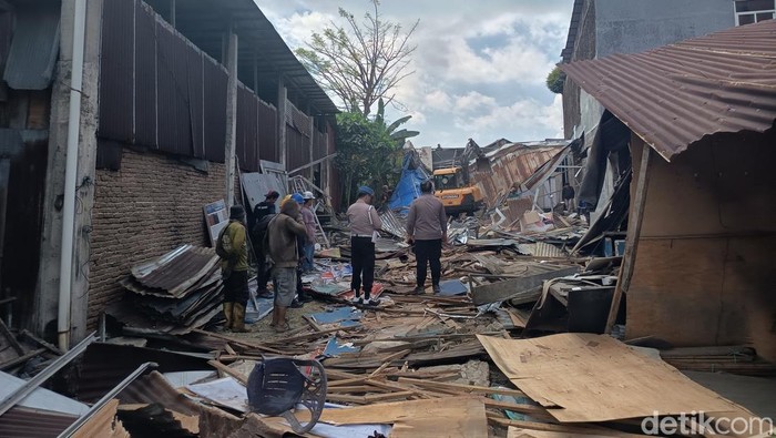 Eksekusi ruko di Jalan Ujung Bori, Kecamatan Manggala, Makassar.