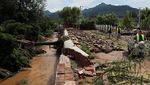 Foto Udara Banjir Rendam Permukiman di Beijing