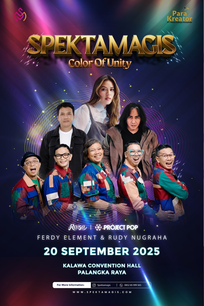 Konser musik Spektamagis di Palangka Raya akan digelar pada 20 September 2025 mendatang