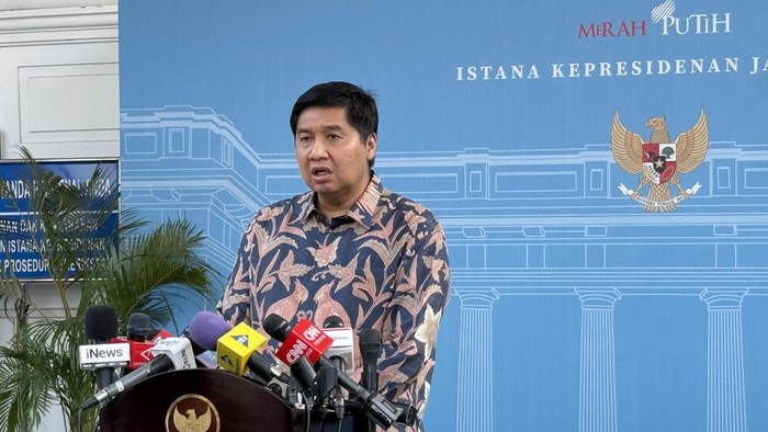 Menteri Perumahan dan Kawasan Permukiman Maruarar Sirait di Kompleks Istana Kepresidenan. (Eva/detikcom)