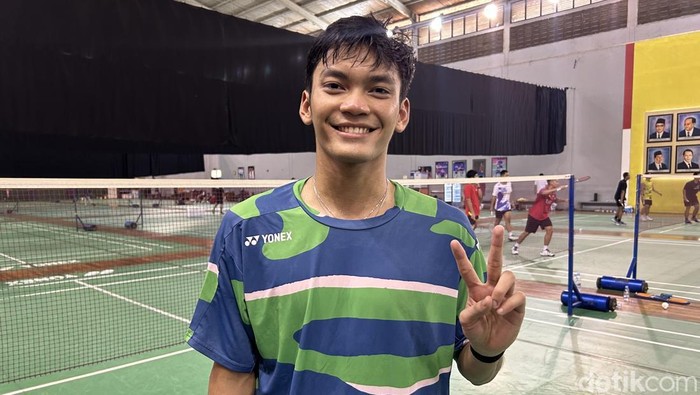 Muhammad Shohibul Fikri di Pelatnas PBSI, Cipayung, Jakarta Timur.