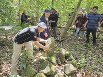 Struktur Batu di Gunung Tangkil Diduga Bekas Benteng Megalitik