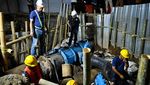 Potret Progres Proyek Koneksi Jaringan Pipa PDAM Makassar di Pabaeng-Baeng