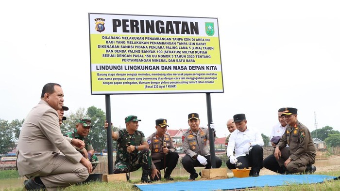 Pemprov dan Polda Riau menggelar apel Operasi PETI jelang Pacu Jalur.