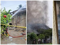 Massa Bakar Rumah Pembunuh Pegawai Koperasi di Lampung Selatan