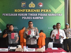 Polres Kampar Riau Tangkap Pengedar Narkoba, Sekilo Sabu Disita