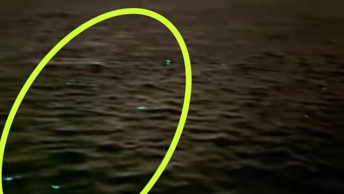 Viral kilauan cahaya di laut bawah Jembatan Suramadu
