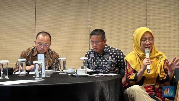 Direktur Jenderal Pengelolaan Kelautan KKP, Koswara dalam Media Gathering di Jakarta, Jumat (1/8/2025). (CNBC Indonesia/Martyasari Rizky)dalam Media Gathering di Jakarta, Jumat (1/8/2025). (CNBC Indonesia/Martyasari Rizky)