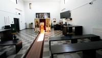 Kapel untuk ibadah. Estonia akan melakukan pemeriksaan sendiri terhadap narapidana yang terpilih untuk dikirim ke Tartu, dan akan memiliki hak untuk memulangkan narapidana, kata Rait Kuuse, kepala Dinas Pemasyarakatan dan Masa Percobaan Estonia. Foto: REUTERS/Ints Kalnins