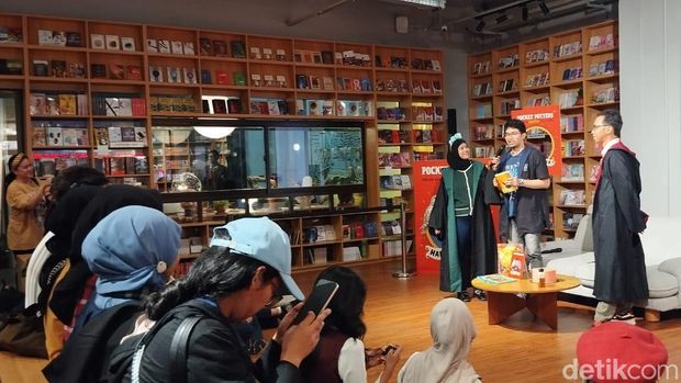 Indo Harry Potter Gelar Gathering di Gramedia Jalma, Blok M, Jakarta Selatan pada Kamis (31/7/2025).