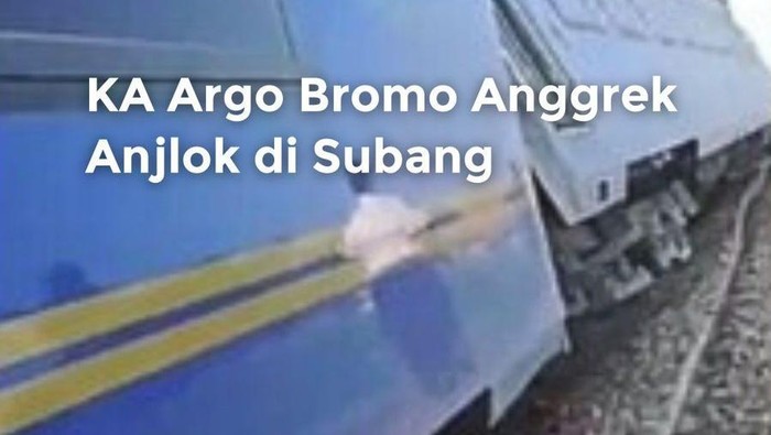 KA Argo Bromo Anggrek Anjlok di Subang