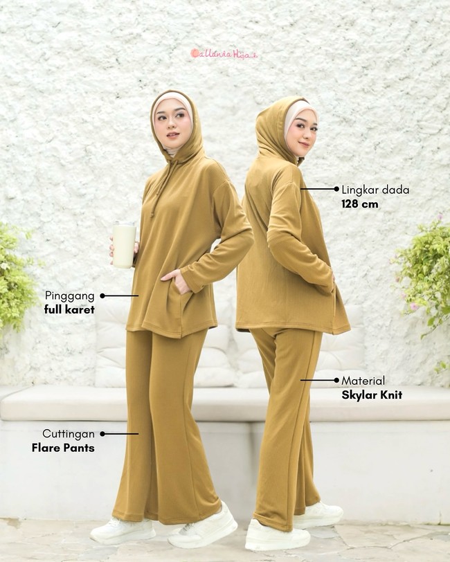 Koleksi one set dari Callandahijab yang bisa kamu pakai untuk olahraga.