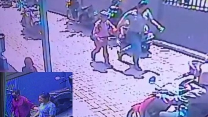 Momen pelaku penculikan membawa korban saat pulang sekolah