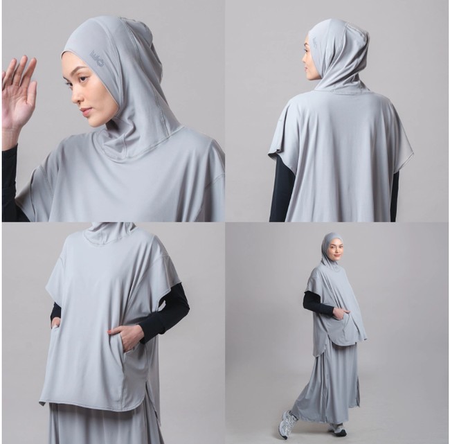 Rekomendasi hijab rompi olahraga instan anti UV dari naPocut.