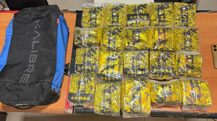Direktorat Reserse Narkoba Polda Metro Jaya mengagalkan peredaran 35 kilogram narkotika jenis sabu yang berasal dari China. (Dok polisi).