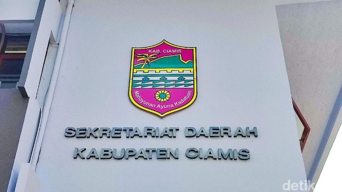 Lambang Kabupaten Ciamis yang ada di salah satu tempat di Pendopo Bupati Ciamis.
