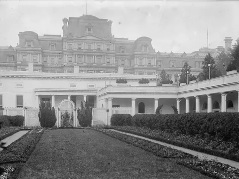 Penampakan Taman Mawar di Gedung Putih pada 1914