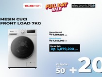 Mesin Cuci Front Load Banting Harga di Transmart Full Day Sale, Jadi Segini