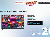 LED TV 43 Inch UHD Smart Rp 3,5 Juta di Transmart Full Day Sale