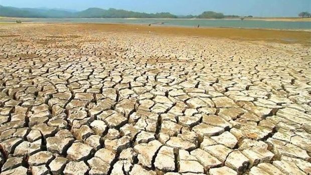 Undated picture shows a general view of dried up grounds in Shahreza, Iran. Tasnim News Agency/ via REUTERS